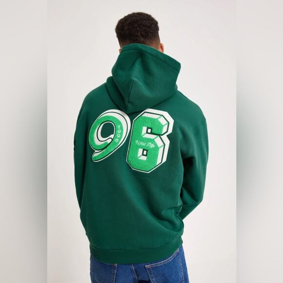 J. LINDEBERG Karson Graphic Hoodie 1996 Wild Life Rain Forest Green Small NEW - Picture 5 of 9